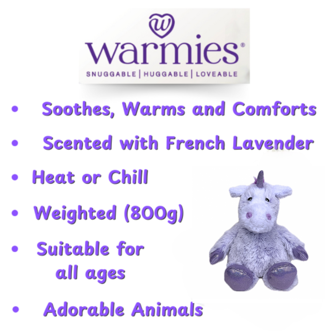 Purple Marshmallow Unicorn | Warmies | Weighted Plushie