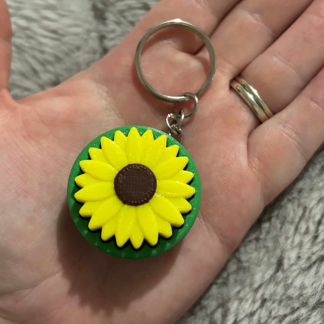 Sunflower Fidget Clicker | Keychain
