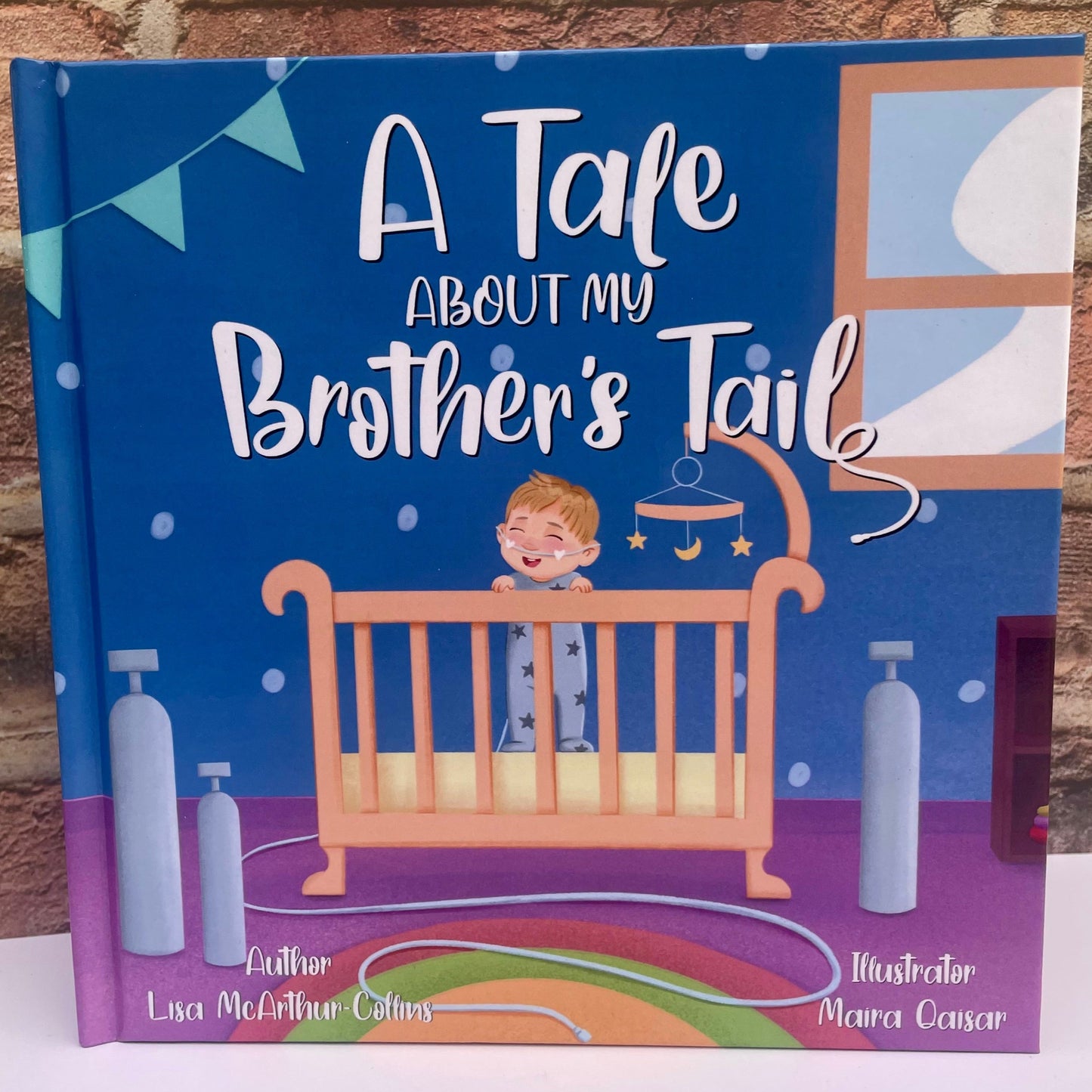 Children's picture book. A Tale About My Brother's Tail. A story about oxygen-dependent babies and sleep apnea