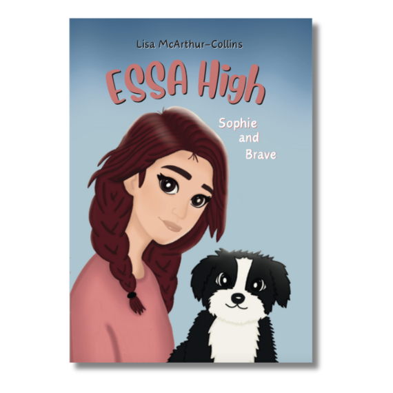 Front cover of Middle-grade fiction book - ESSA High series - Sophie and Brave