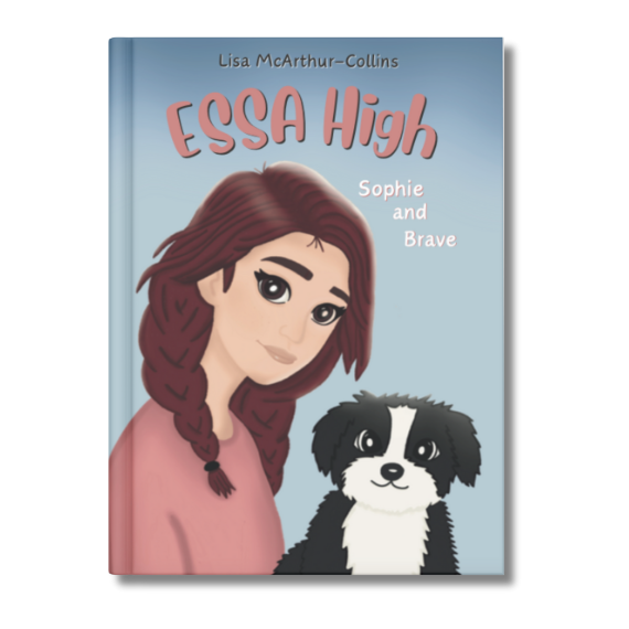 Front Hardcover of Middle-grade fiction book - ESSA High series - Sophie and Brave