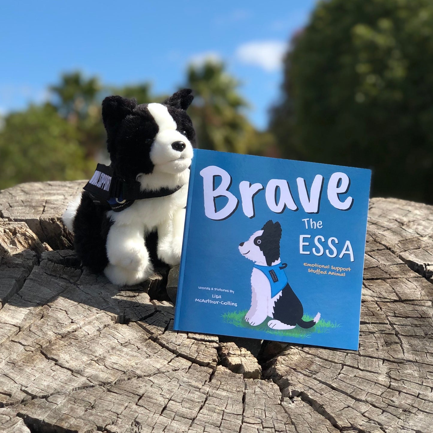 Emotional Support Stuffed Animal - Brave The ESSA Border Collie