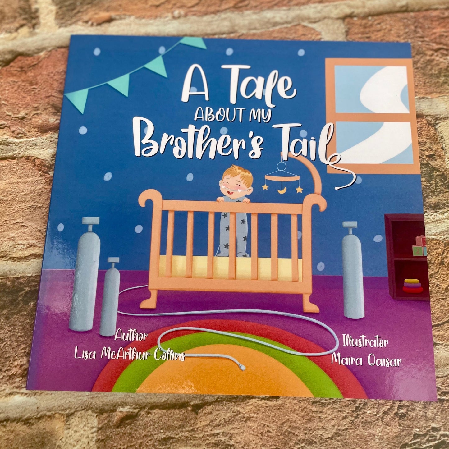 Children's picture book. A Tale About My Brother's Tail. A story about oxygen-dependent babies and sleep apnea.