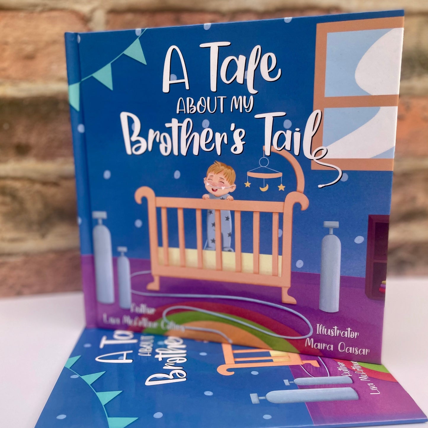 Children's picture book. A Tale About My Brother's Tail. A story about oxygen-dependent babies and sleep apnea